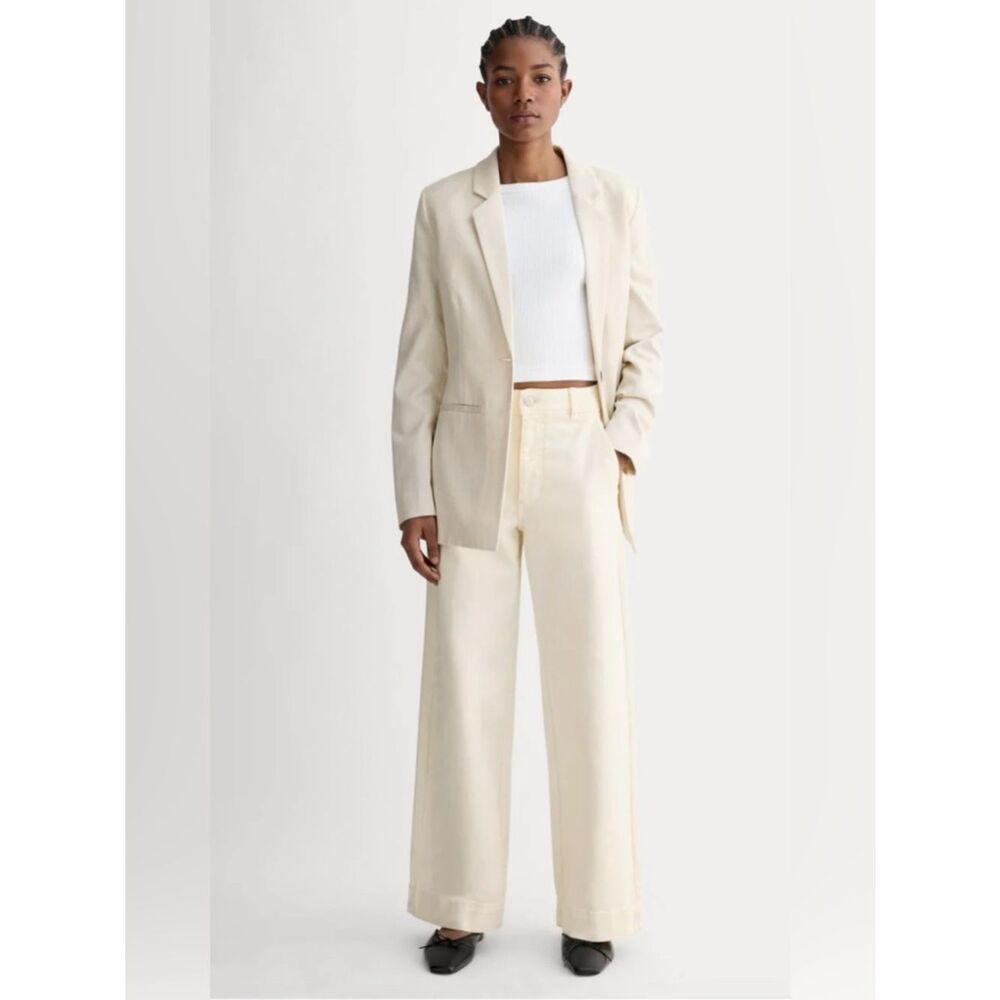 New Everlane THE UTILITY WIDE-LEG PANT in Bone Size 00